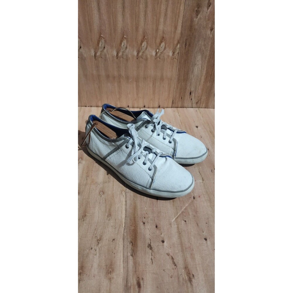 Clarks Mens Size 10.5 M 26115998 White Lace Up Canvas Boat Shoes
